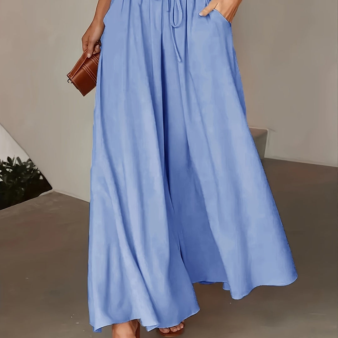 Riley | High Waist Drawstring Wide Leg Pants