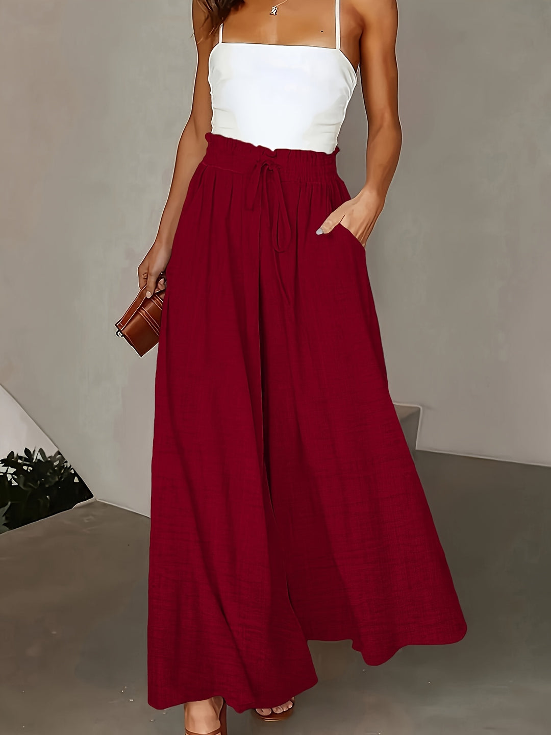 Kayla | Drawstring Wide Leg Pants