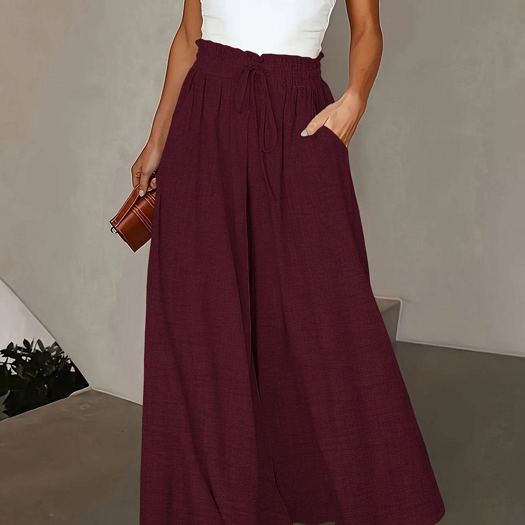 Kayla | Drawstring Wide Leg Pants