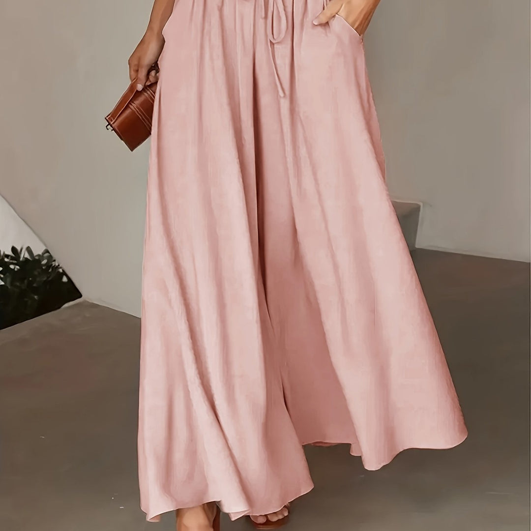 Riley | High Waist Drawstring Wide Leg Pants