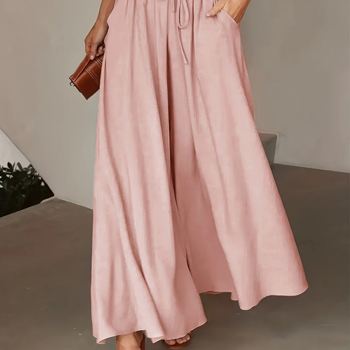 Riley | High Waist Drawstring Wide Leg Pants