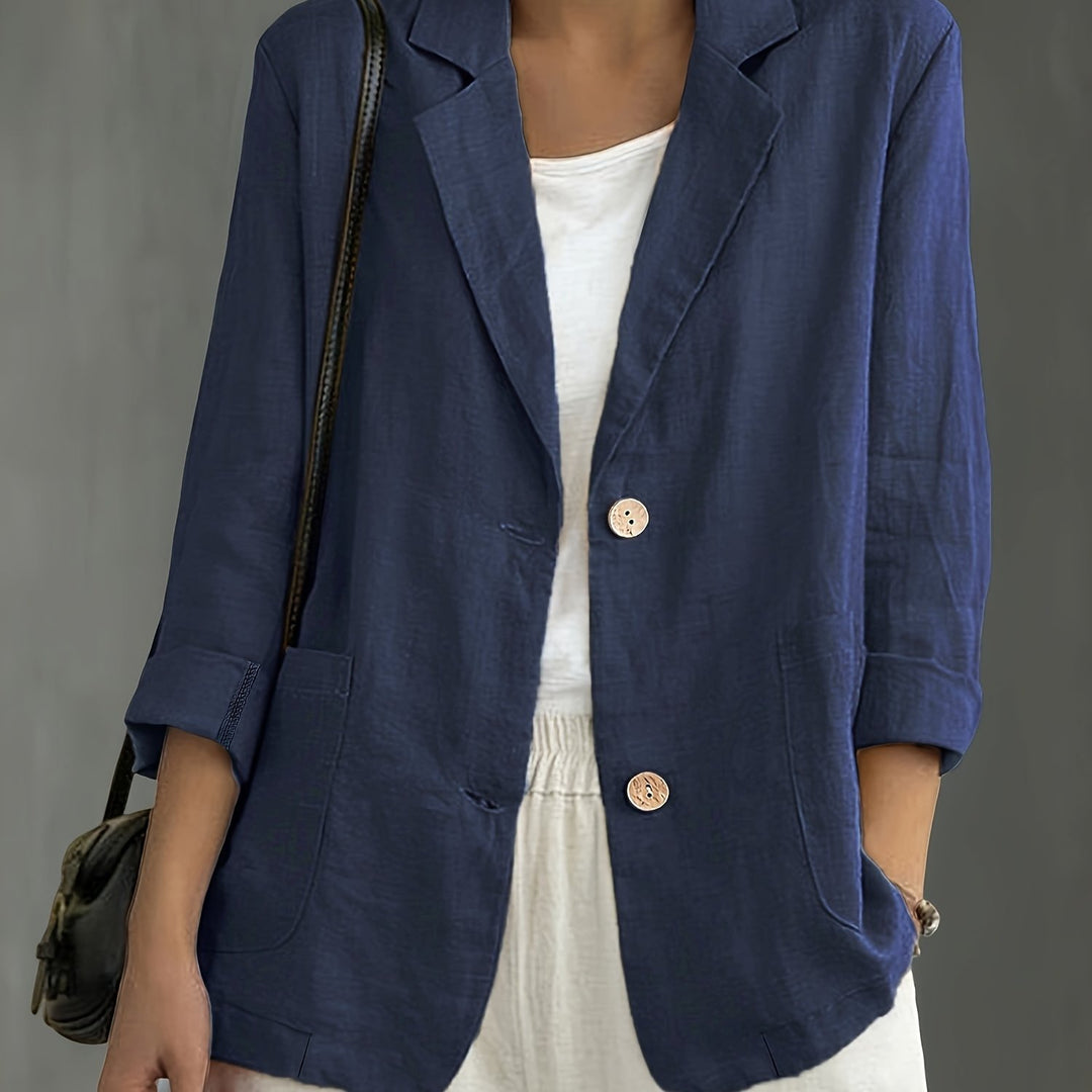 Lauren | Two Button Cotton Blazer
