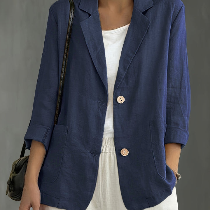 Lauren | Two Button Cotton Blazer
