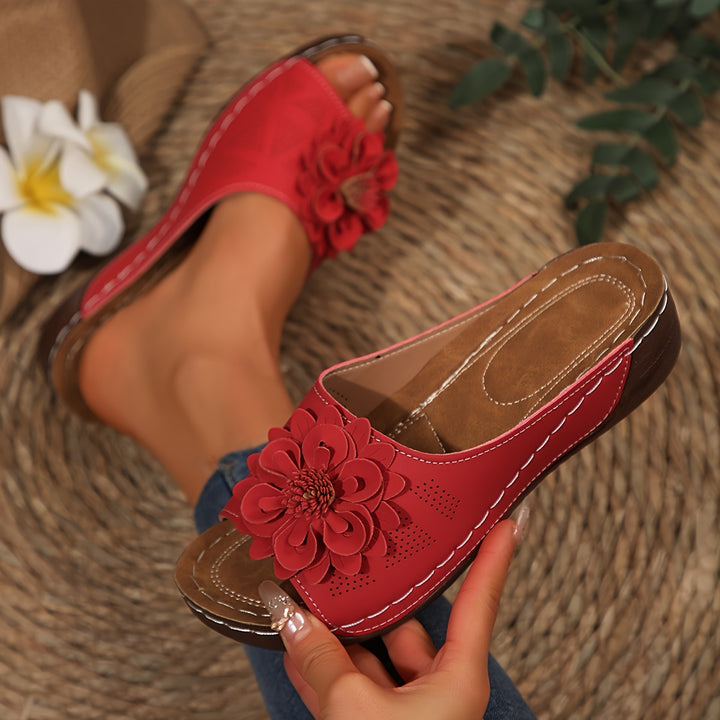 Stacy | Retro Low Heel Platform Sandals