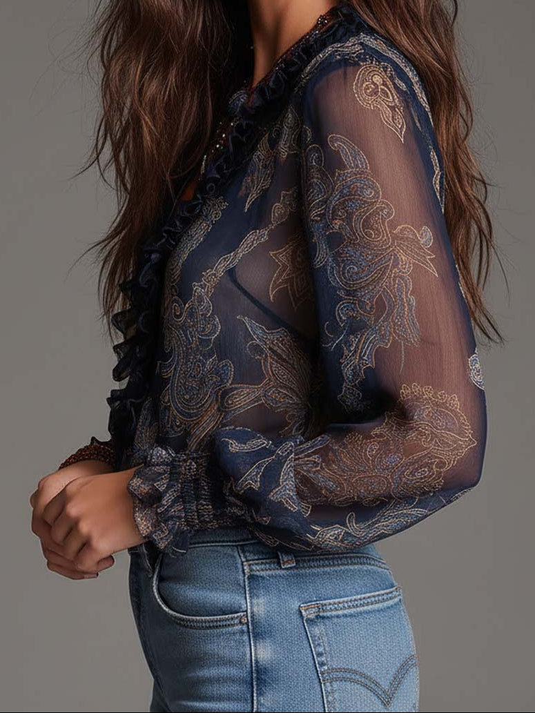 Seraphina™ | Bohemian Chiffon Blouse