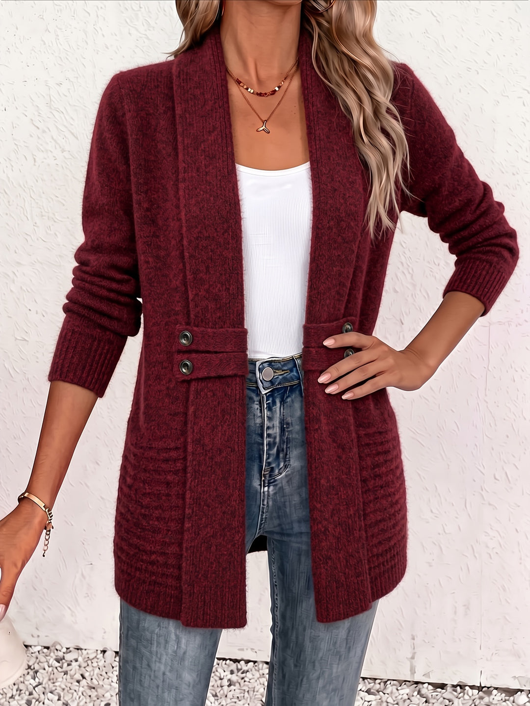 Monica | Shawl Collar Belted Cardigan