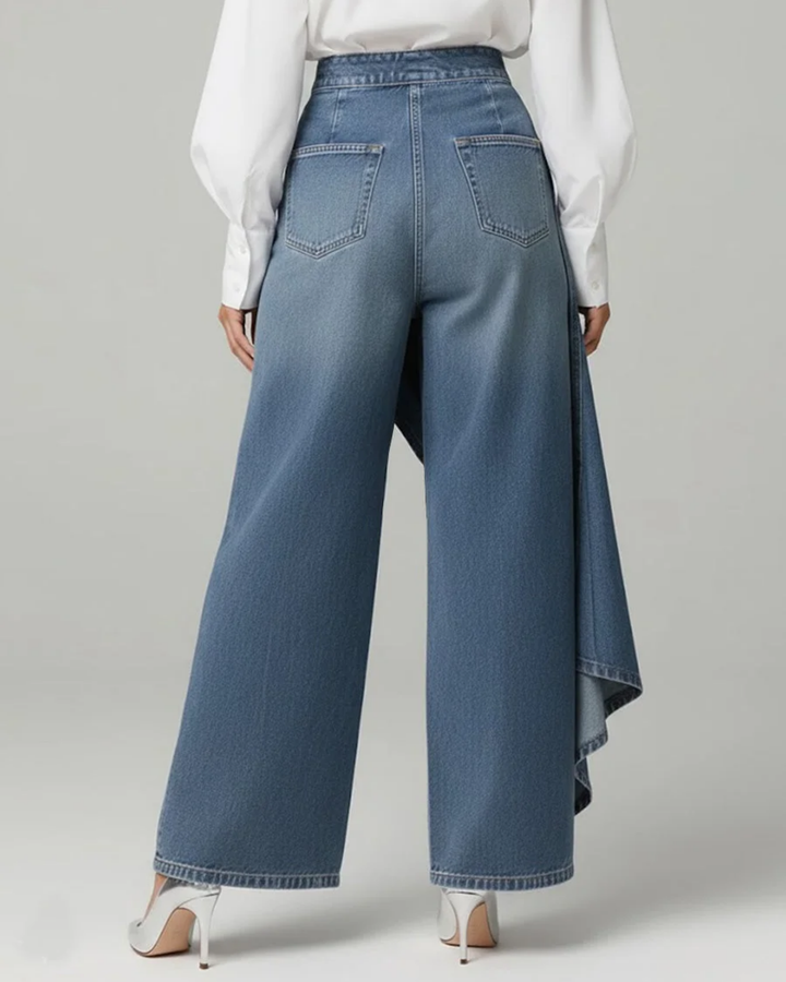 Pavellea | Wrap Panel Wide Leg Jeans