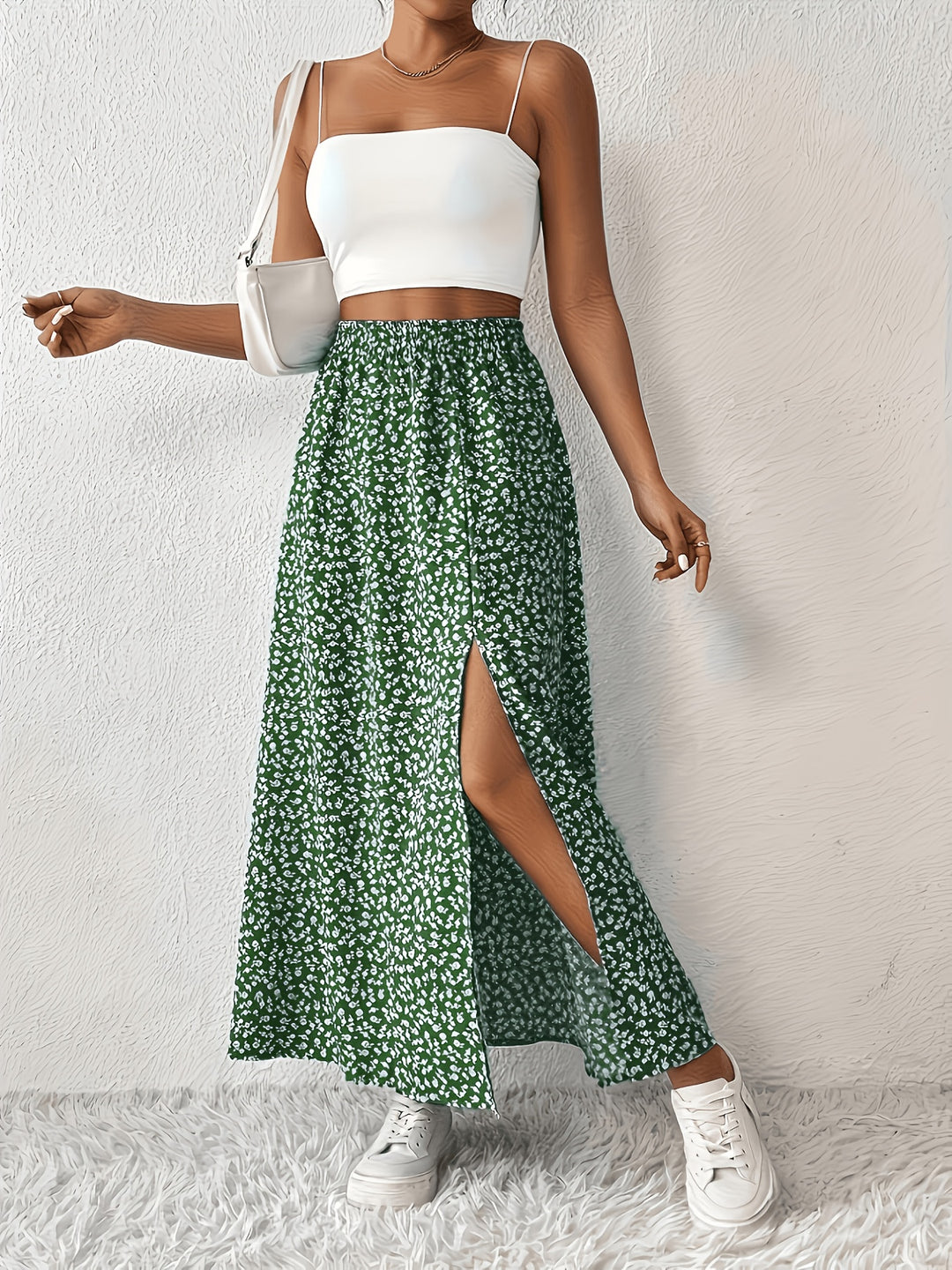 Brittany | Floral High Waist Maxi Skirt