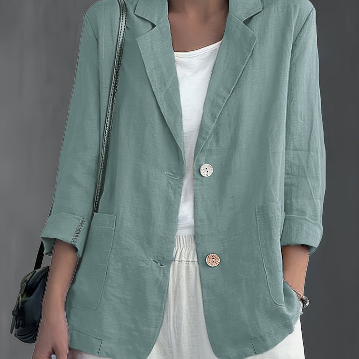 Lauren | Two Button Cotton Blazer