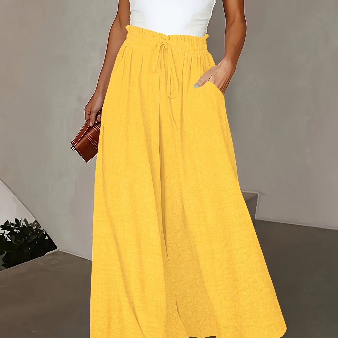 Kayla | Drawstring Wide Leg Pants