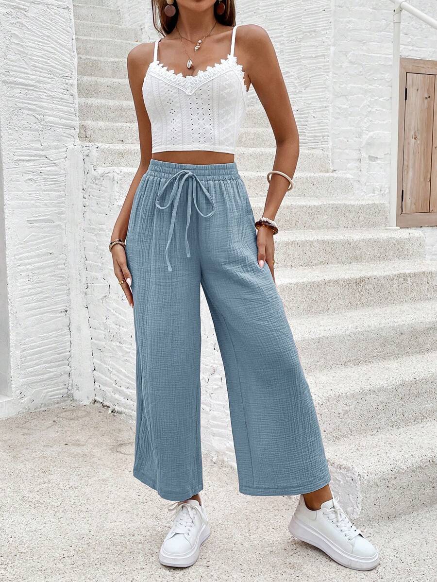 Riley | Cotton Wide Leg Pants