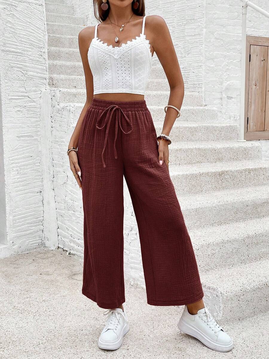 Riley | Cotton Wide Leg Pants