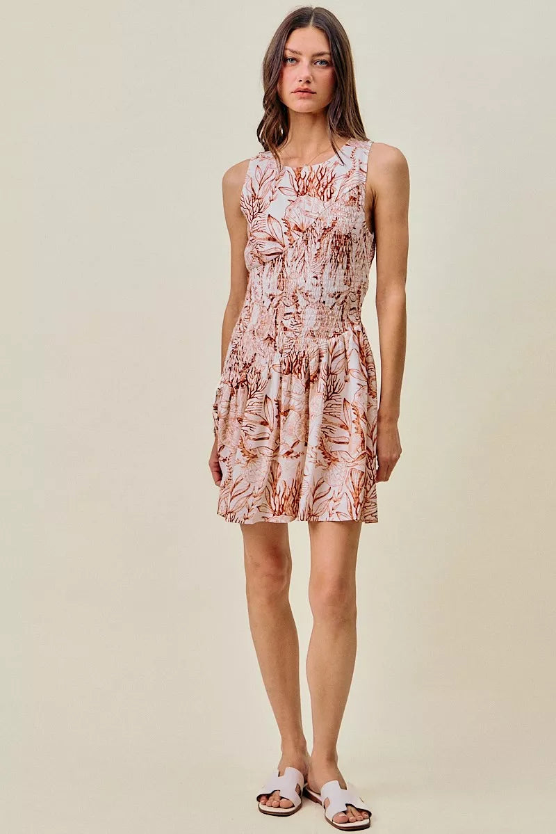 Marlee | Shell Print Fit and Flare Mini Dress