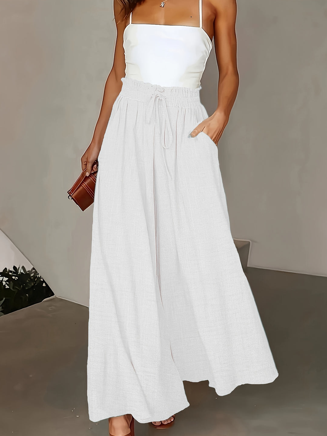 Kayla | Drawstring Wide Leg Pants