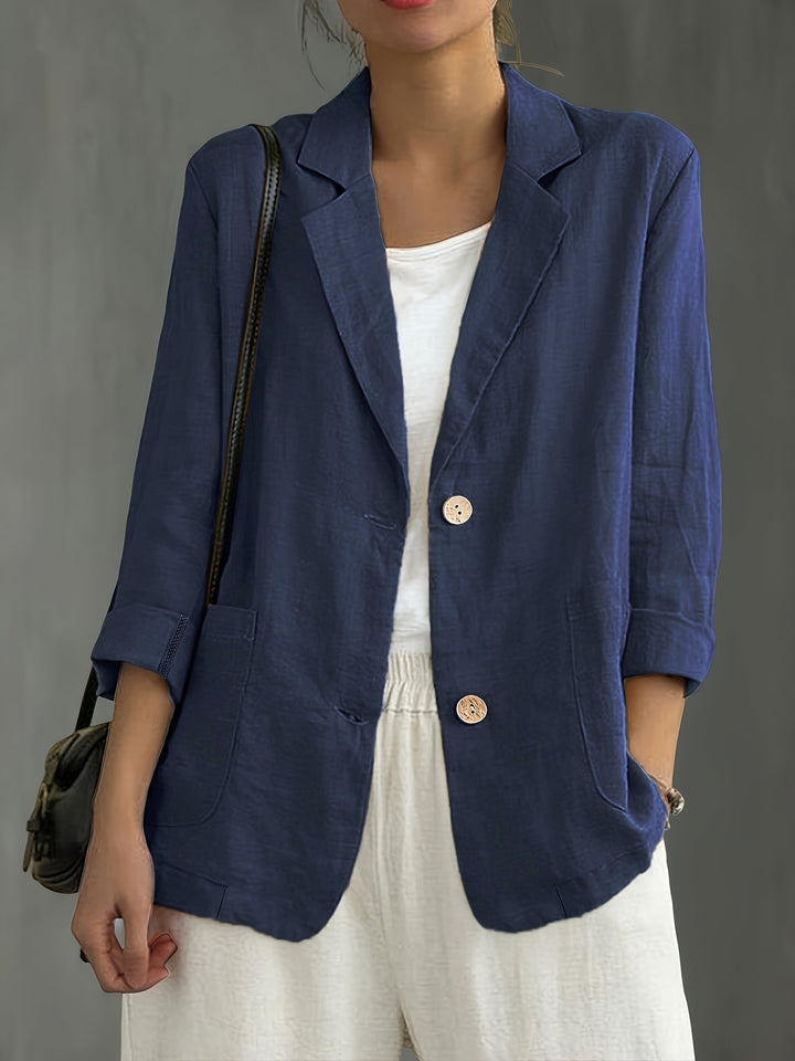 Lauren | Two Button Cotton Blazer