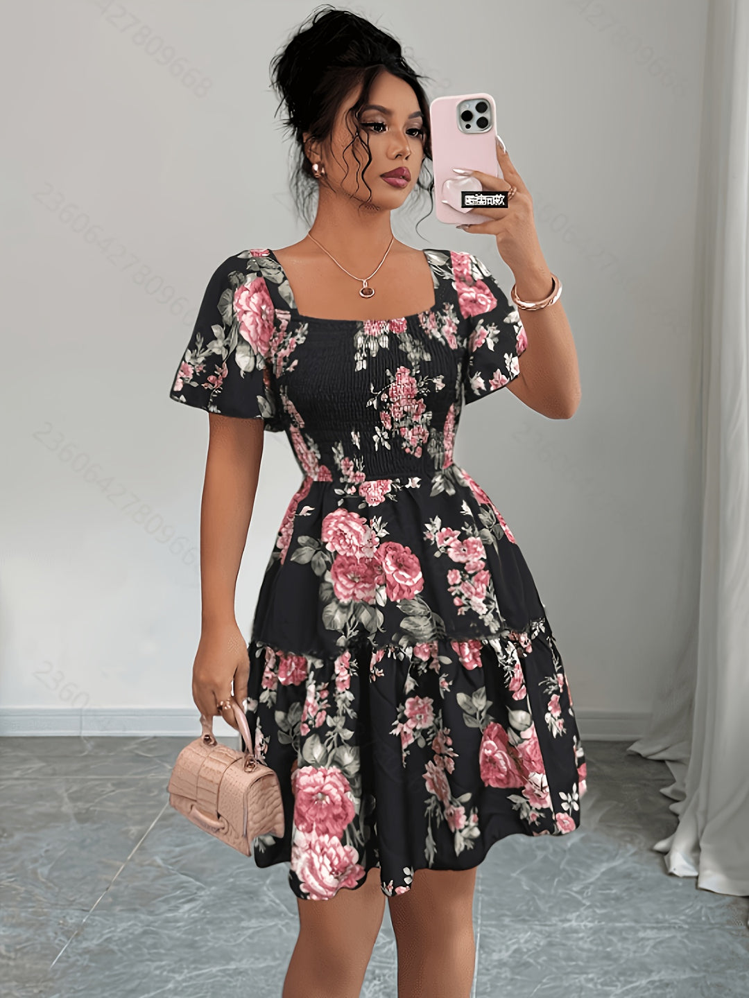 Lorraine | Floral Waist Tie Summer Dress