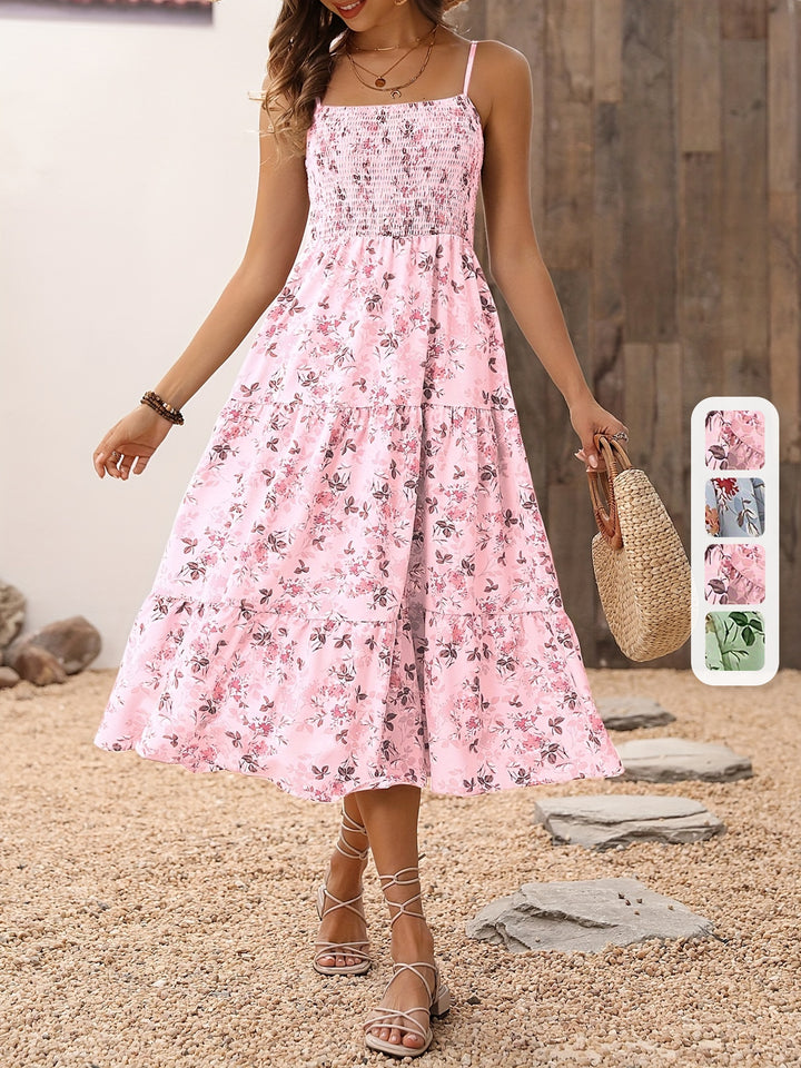 Roxie | Bohemian Floral Midi Dress