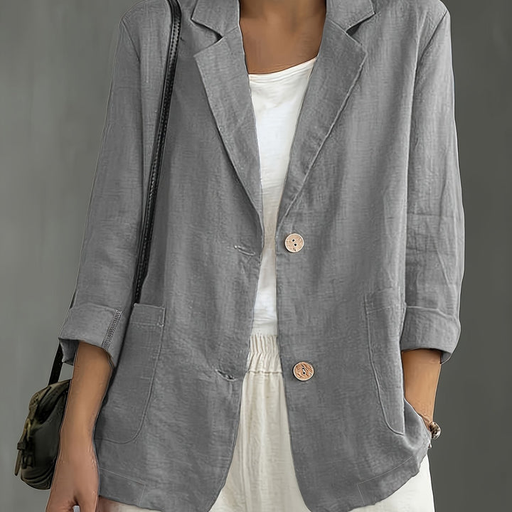 Lauren | Two Button Cotton Blazer