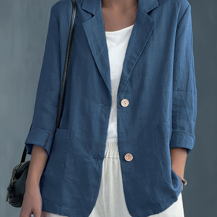 Lauren | Two Button Cotton Blazer