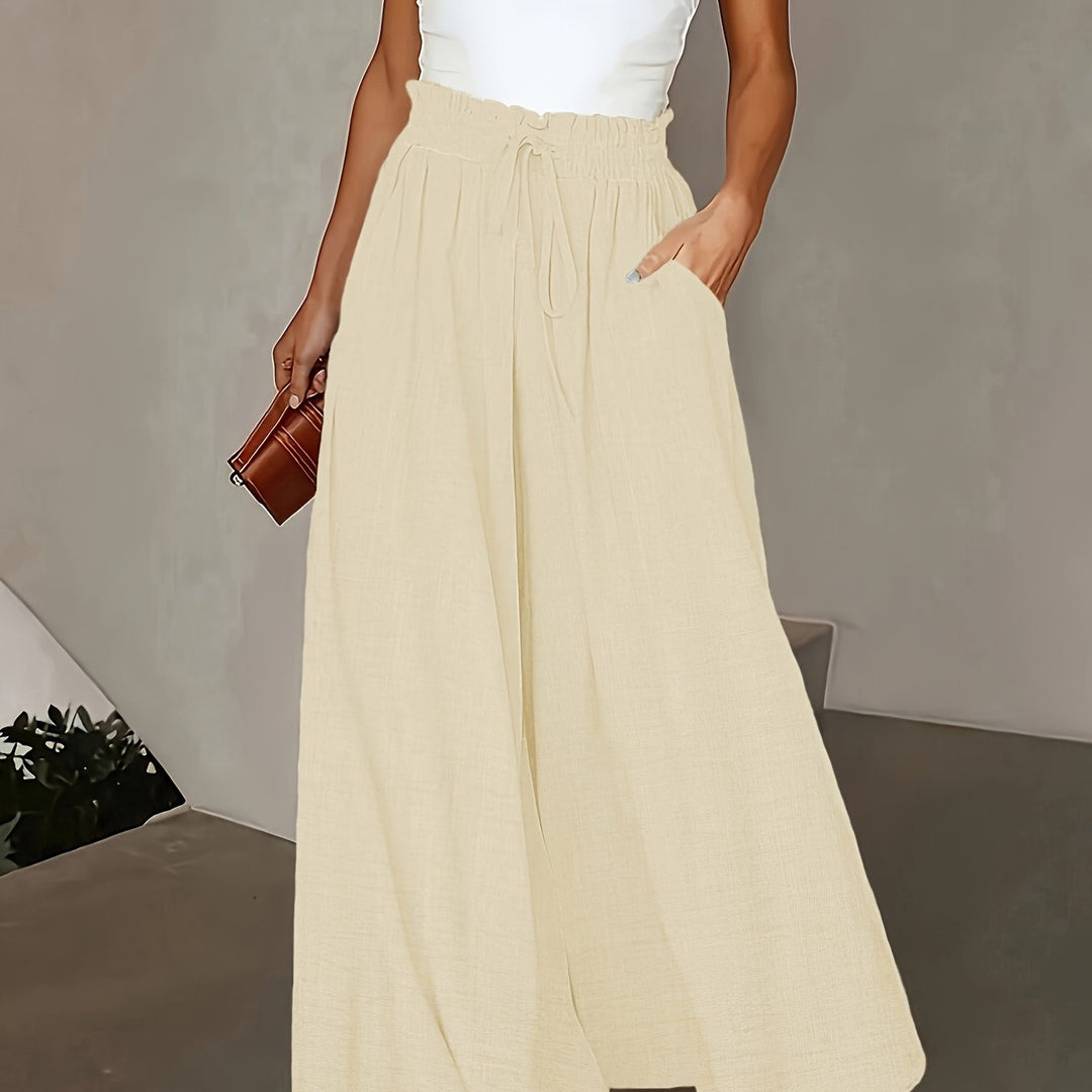 Kayla | Drawstring Wide Leg Pants