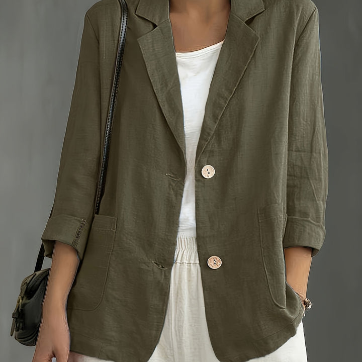Lauren | Two Button Cotton Blazer