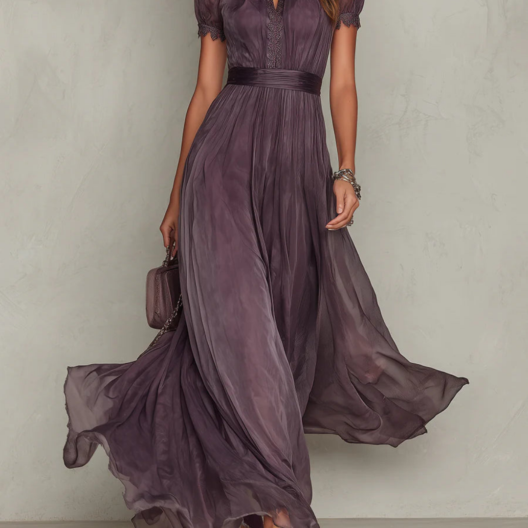 Vaelora Lace Flow Maxi Dress