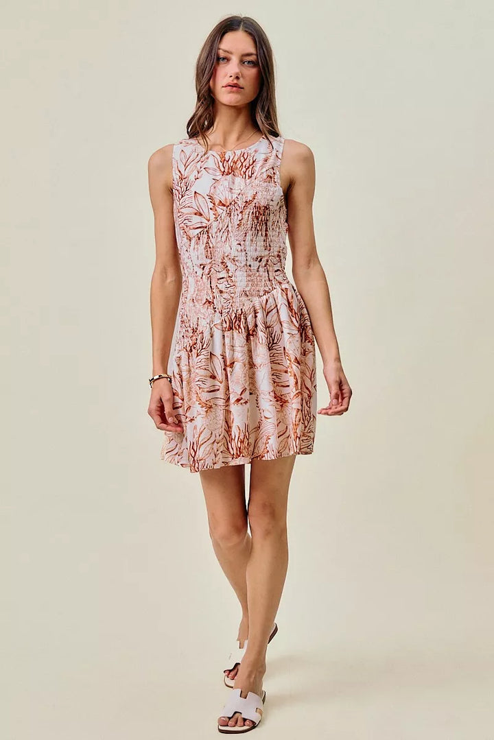 Marlee | Shell Print Fit and Flare Mini Dress