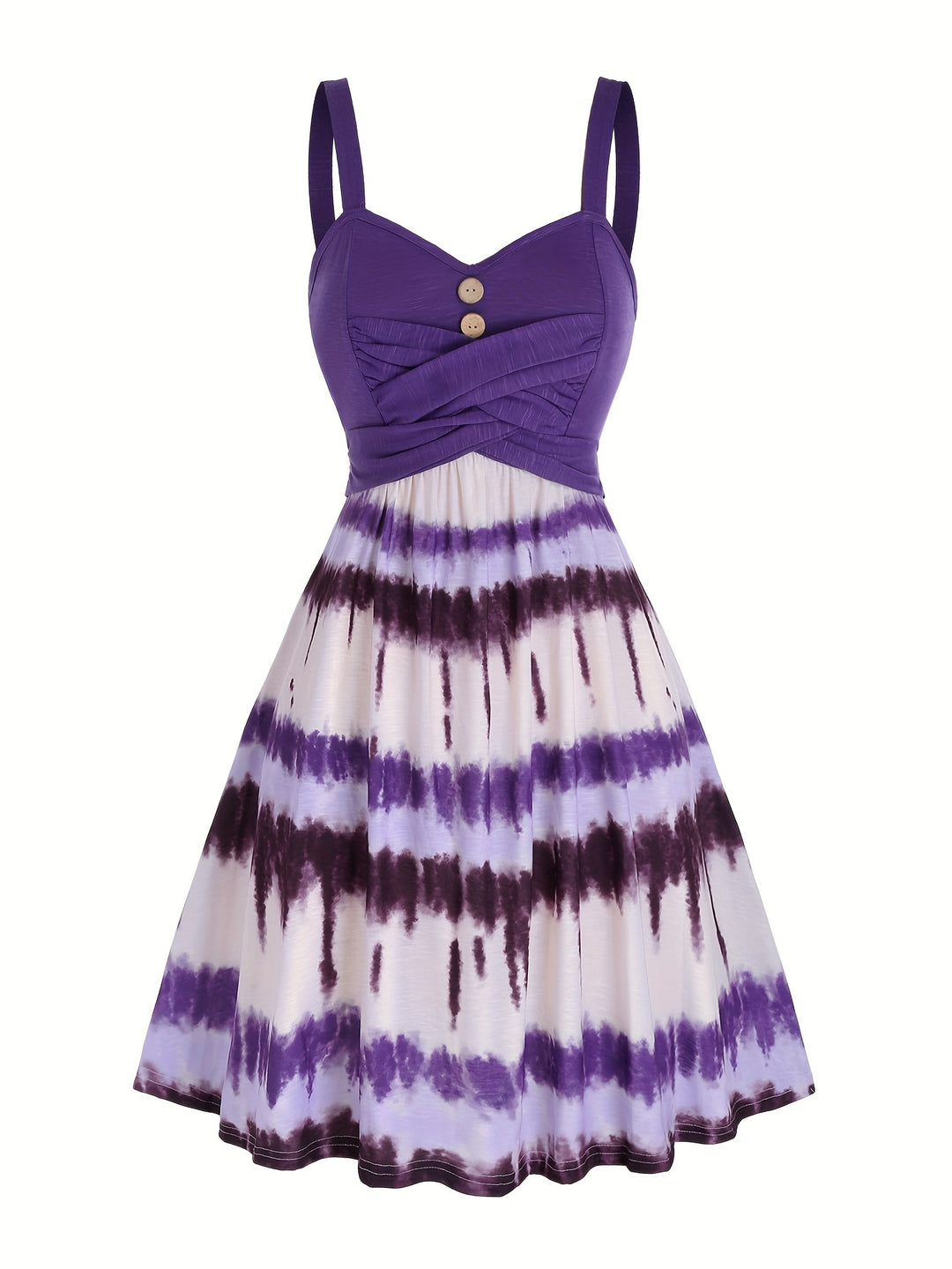Kendra | Tie Dye Button Front Dress