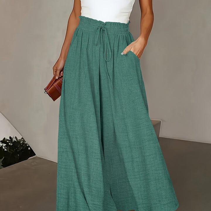 Kayla | Drawstring Wide Leg Pants