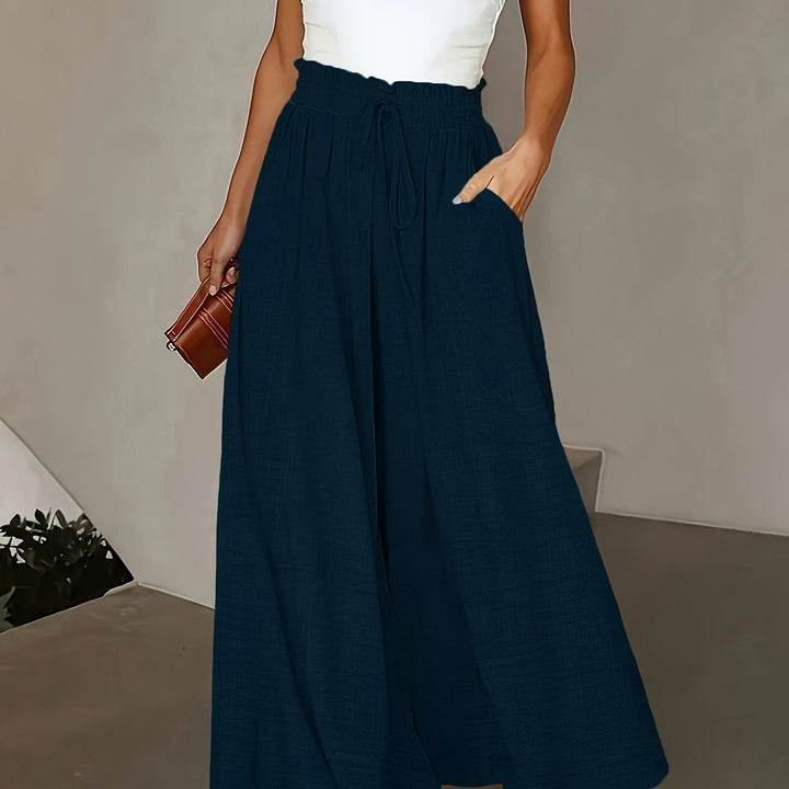 Kayla | Drawstring Wide Leg Pants