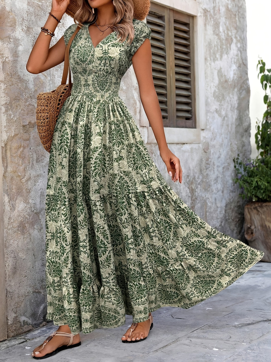 Wendy | Patchwork Print Maxi Dress