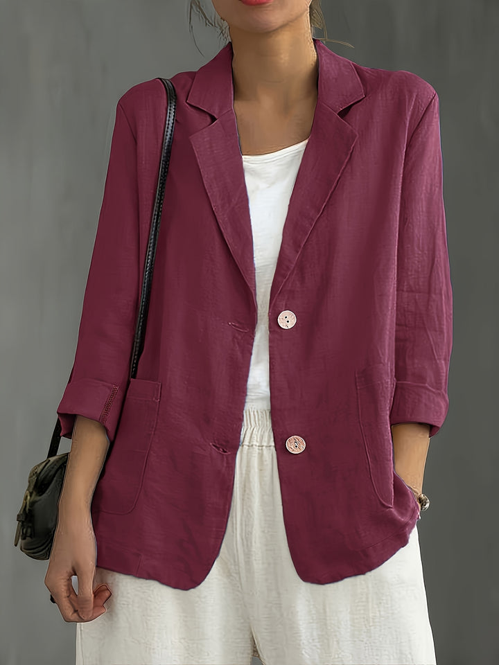 Lauren | Two Button Cotton Blazer