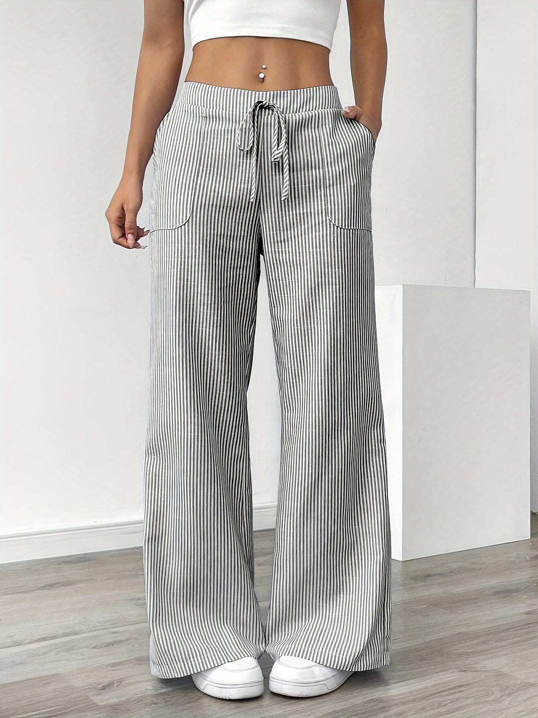 Kristin | Striped Wide Leg Pants