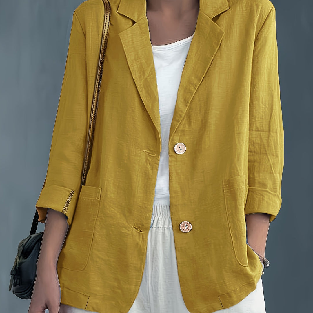 Lauren | Two Button Cotton Blazer