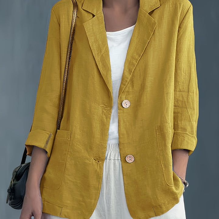 Lauren | Two Button Cotton Blazer