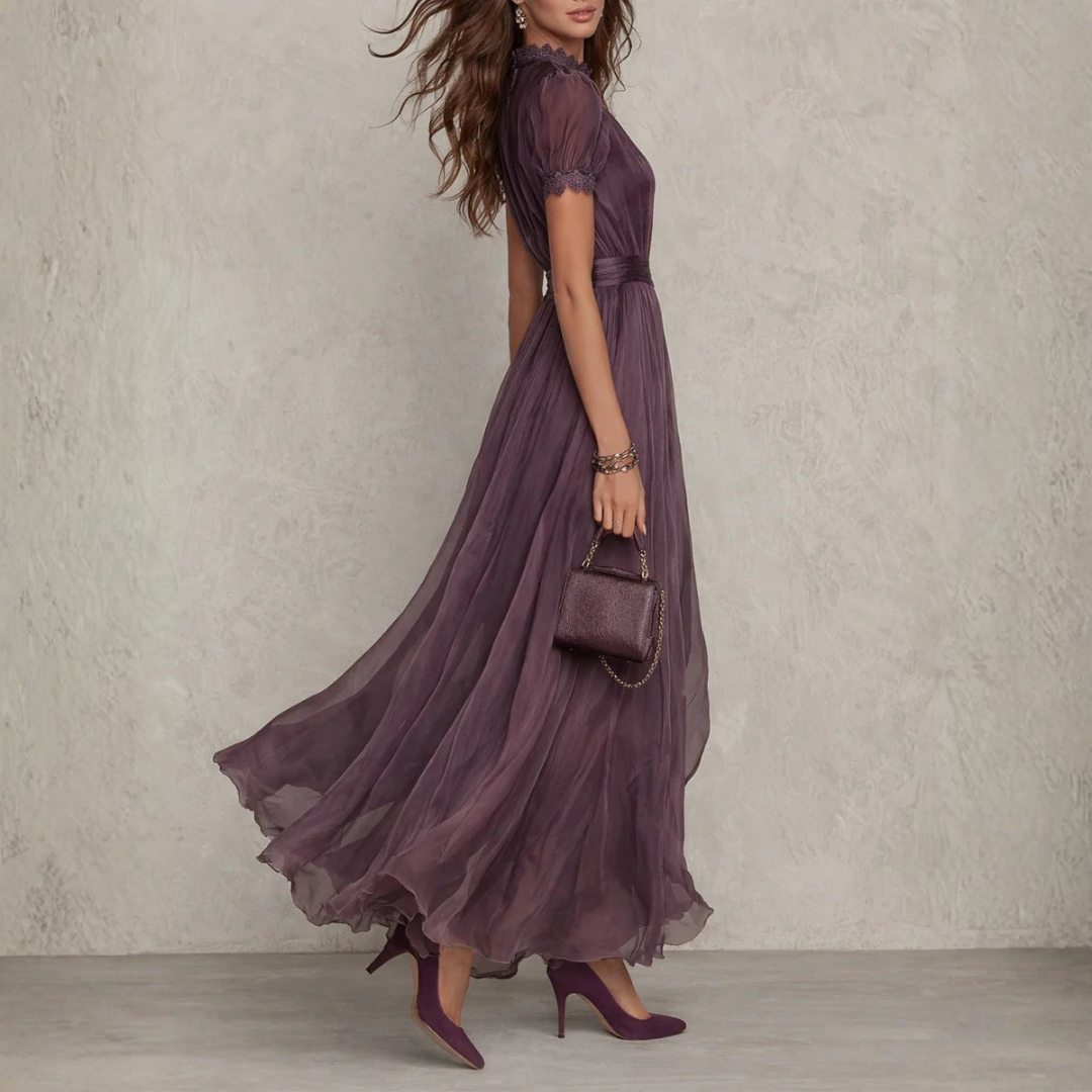 Vaelora Lace Flow Maxi Dress