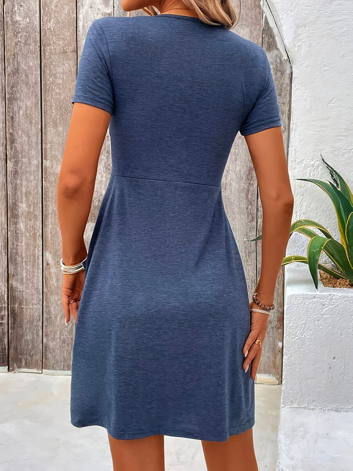 Deanna | Twist Front V-Neck Dress