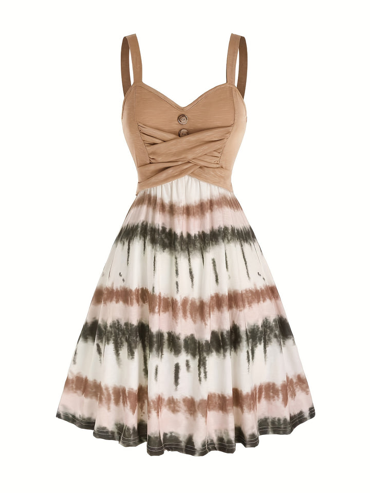 Kendra | Tie Dye Button Front Dress