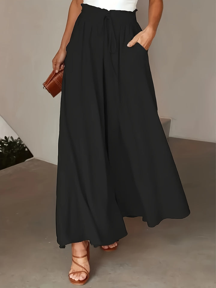 Riley | High Waist Drawstring Wide Leg Pants