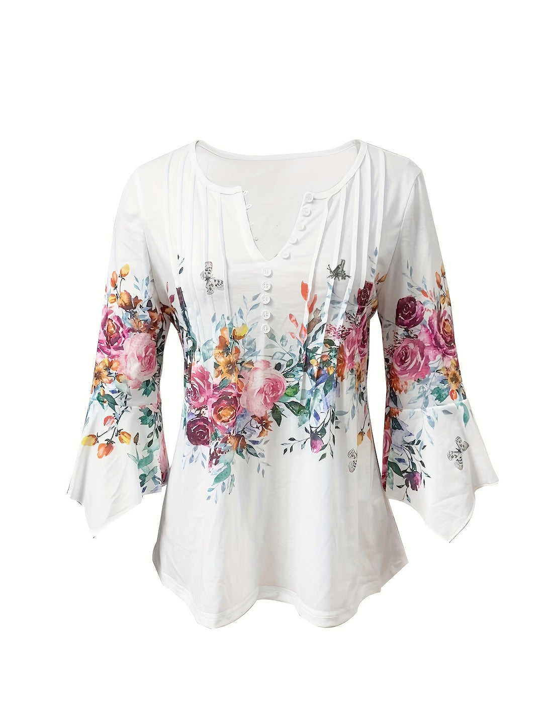 Shannon | Floral Button Front Blouse