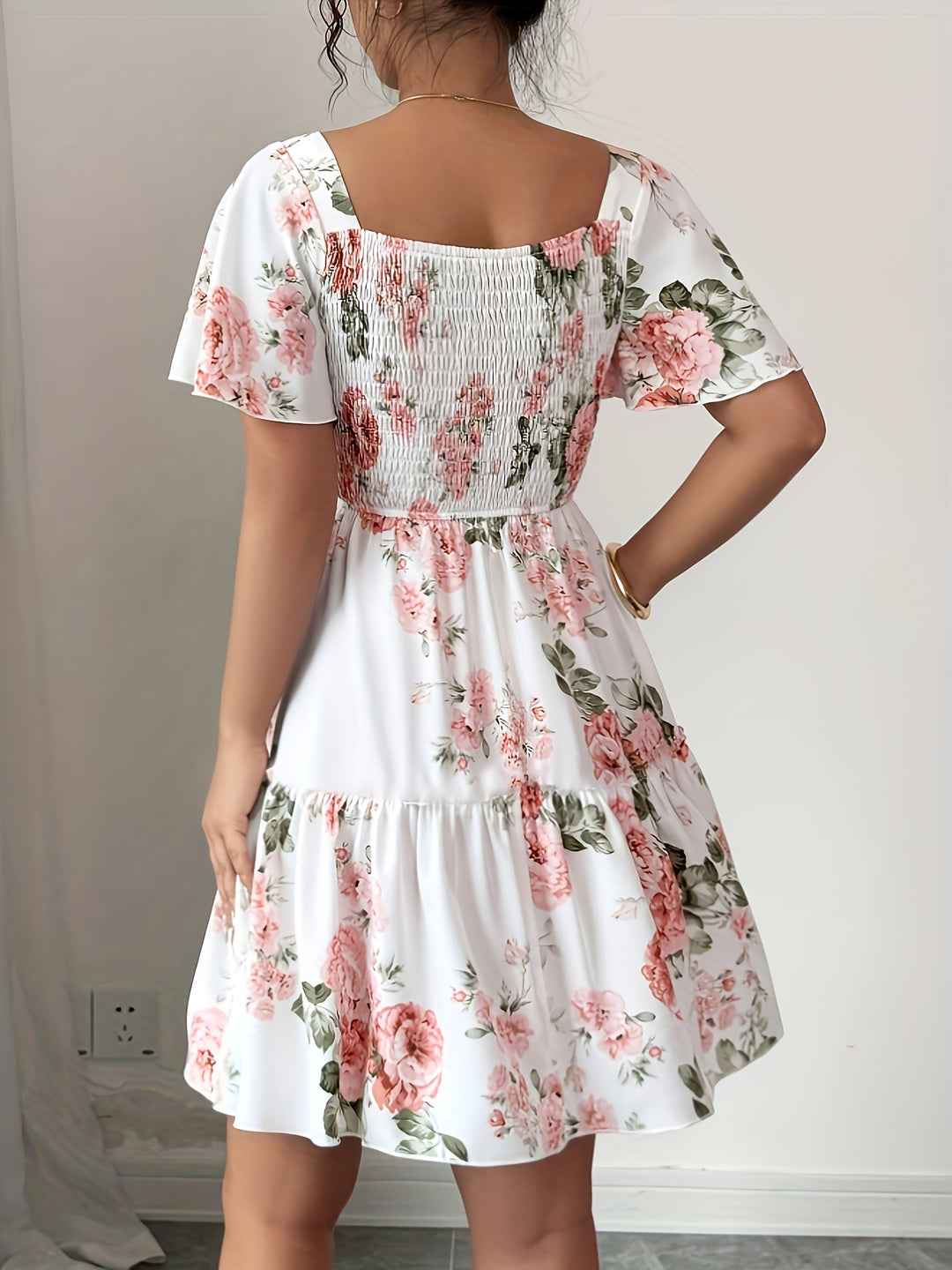Lorraine | Floral Waist Tie Summer Dress