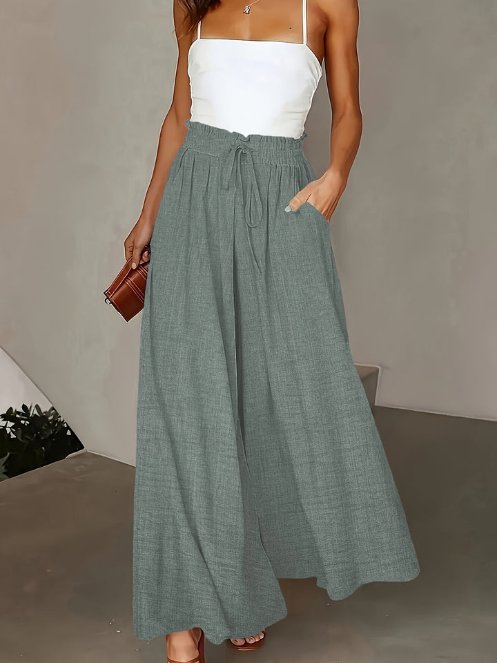 Kayla | Drawstring Wide Leg Pants
