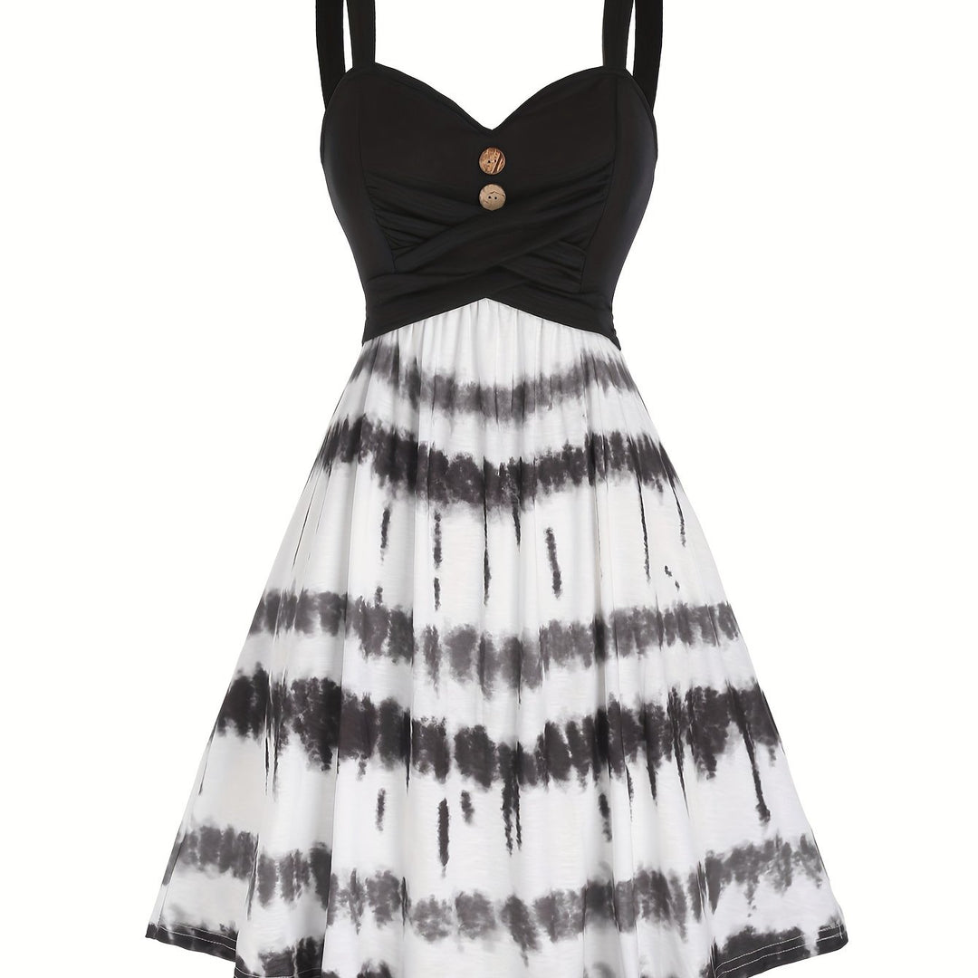 Kendra | Tie Dye Button Front Dress