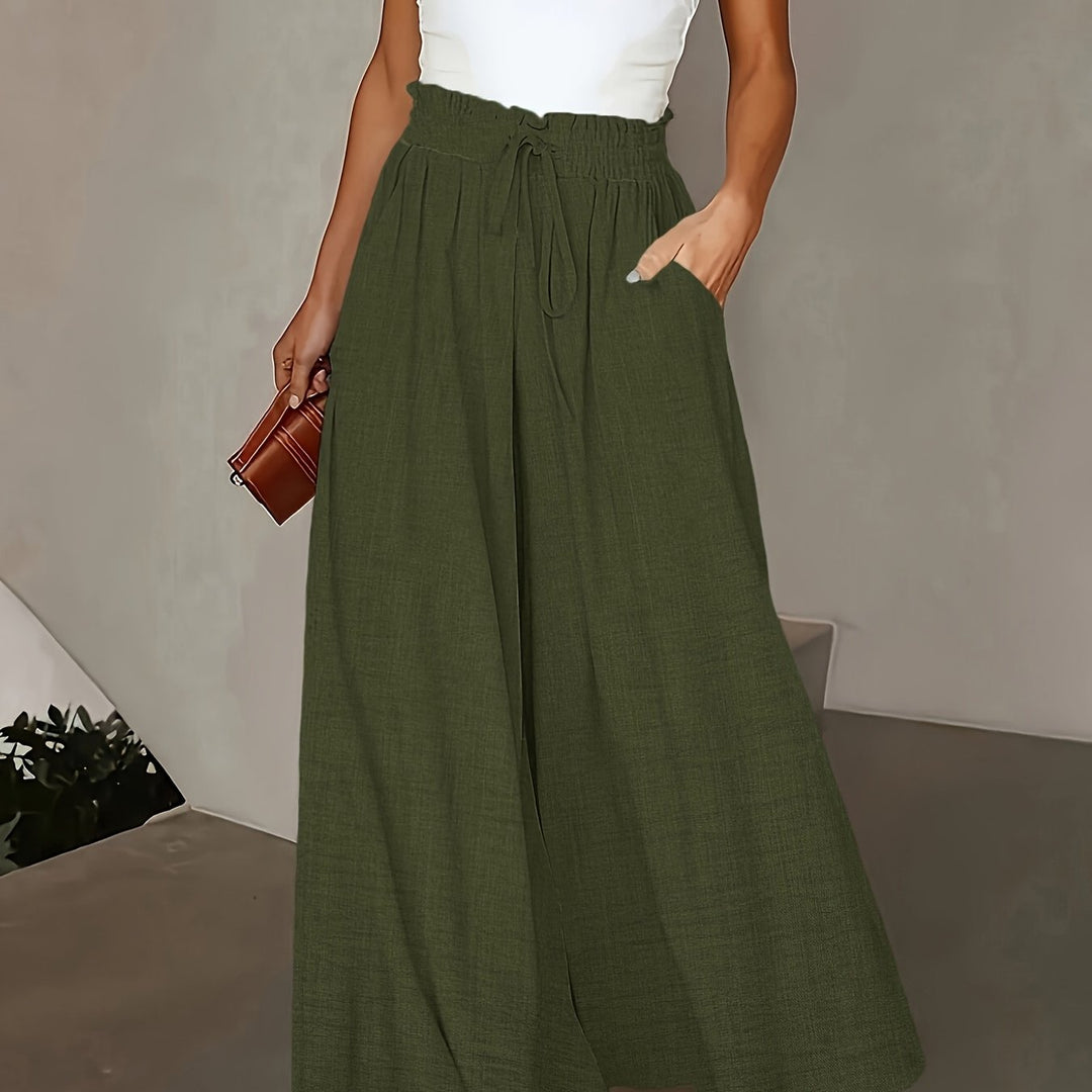 Kayla | Drawstring Wide Leg Pants