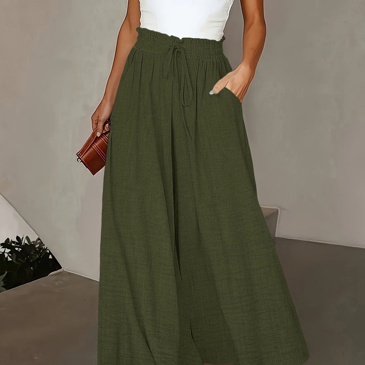 Kayla | Drawstring Wide Leg Pants