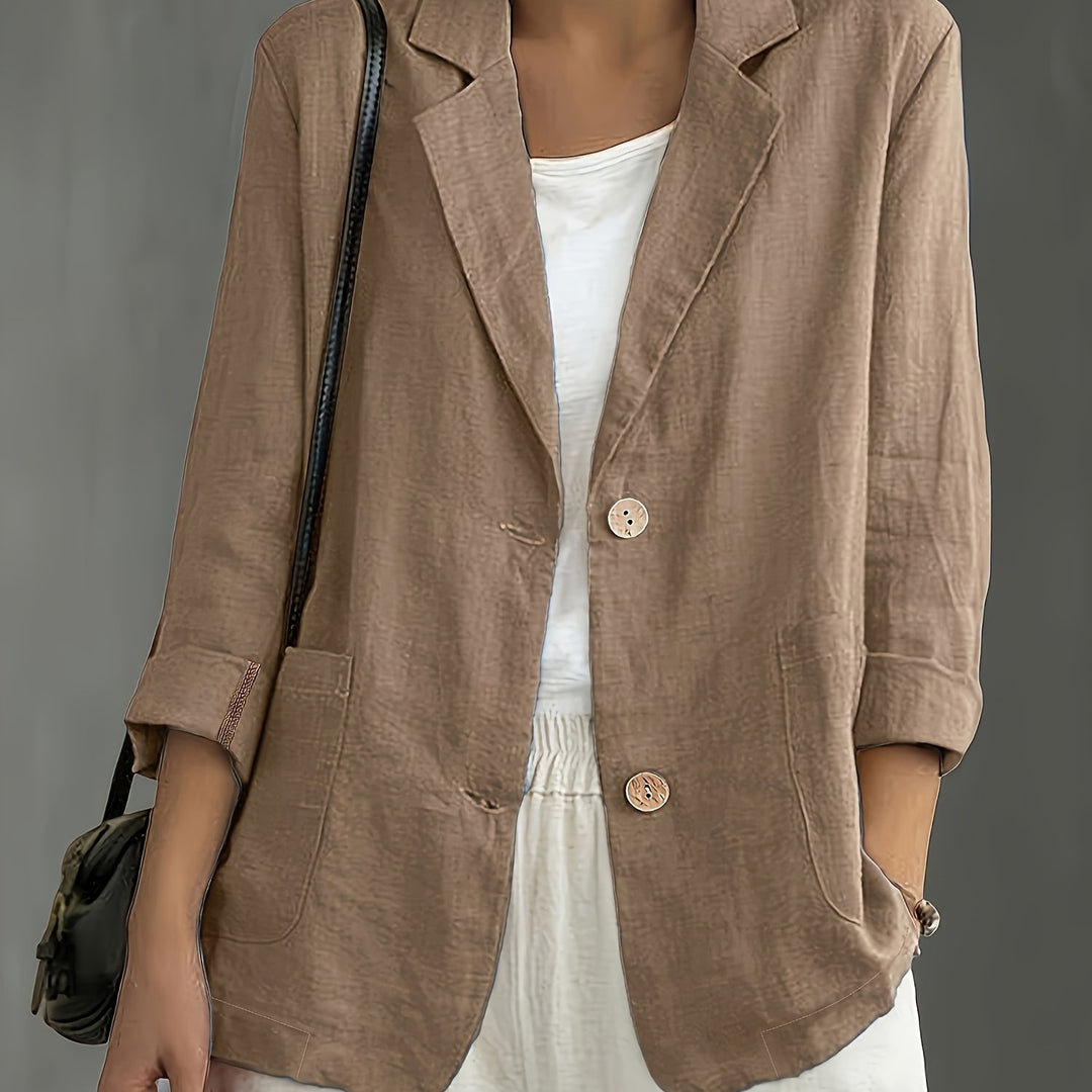 Lauren | Two Button Cotton Blazer