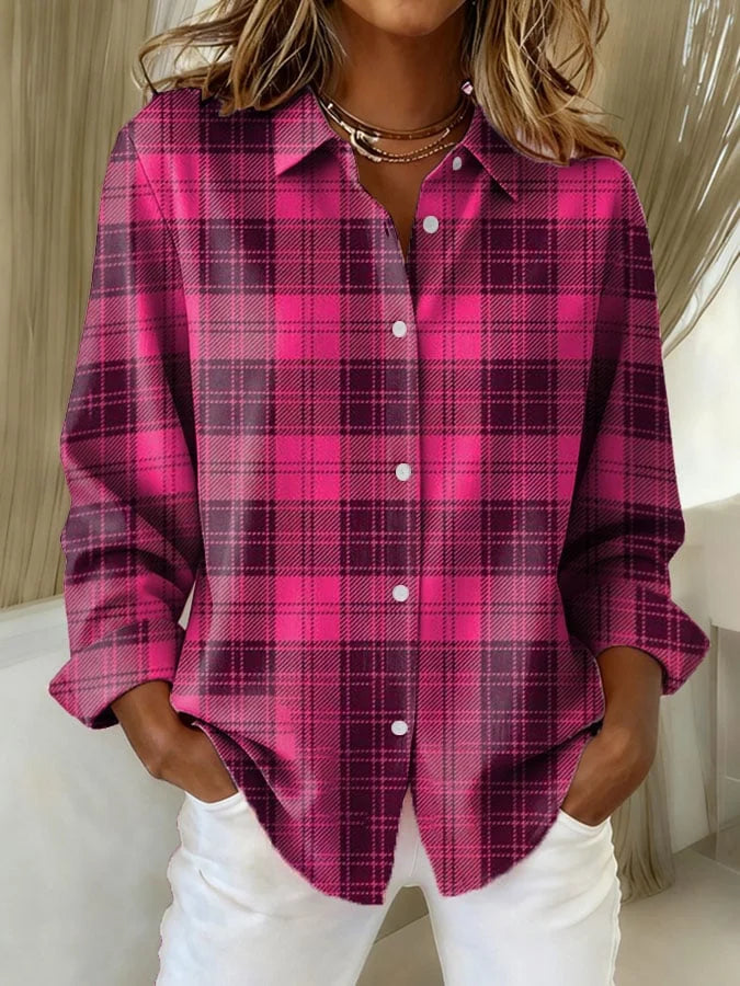 Delilah | Berry Plaid Shirt