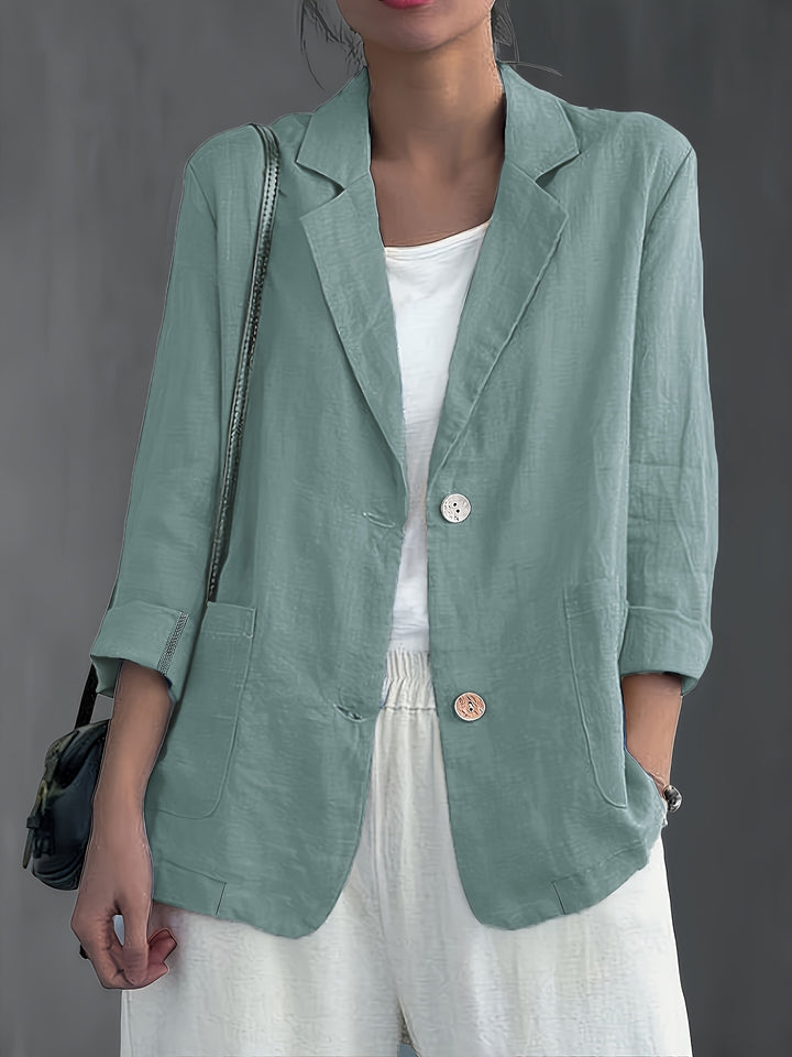 Lauren | Two Button Cotton Blazer
