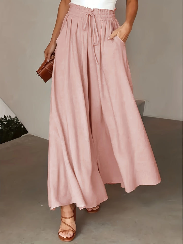 Riley | High Waist Drawstring Wide Leg Pants