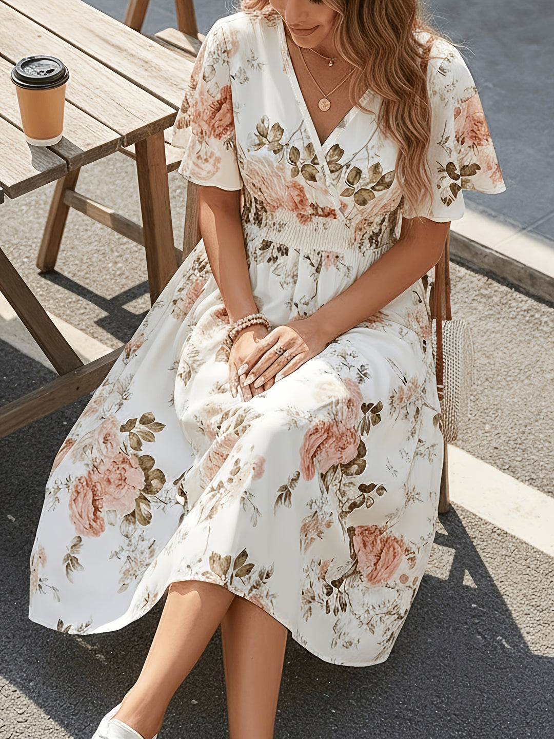 Cheryl | Printed Wrap Midi Dress